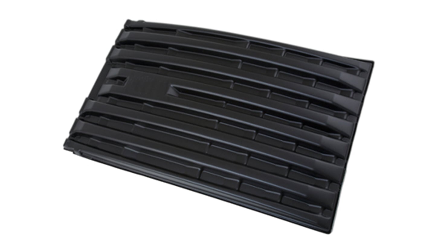 Selective twin-sheet dumpster lid formed by Hampel