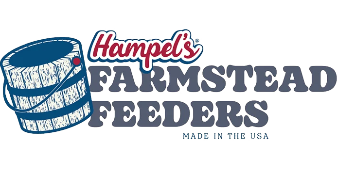 Hampel's Farmstead Feeders logo: made in the USA